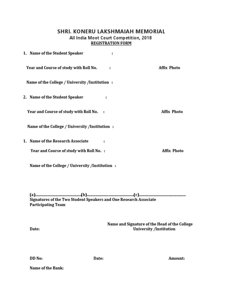 Registration Form 1 | PDF | Technology & Engineering