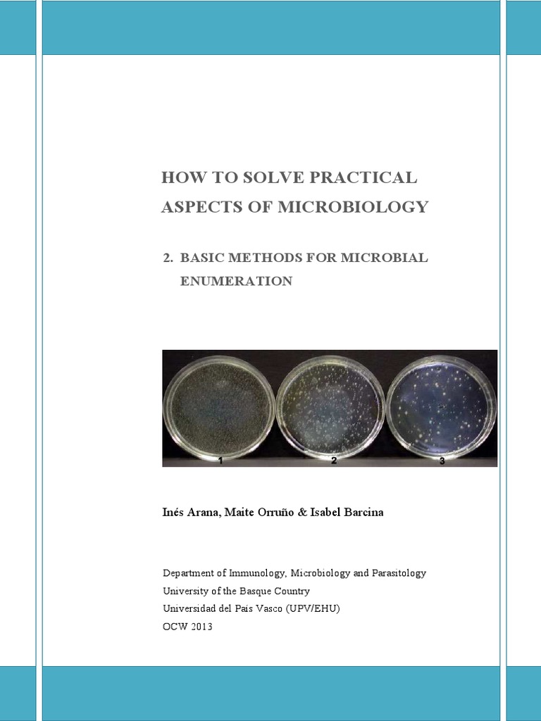 Microbial Enumeration Techniques | PDF | Colony Forming Unit | Bacteria