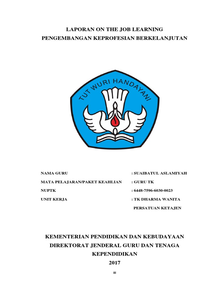 Contoh Cover Laporan On Docx The Job 51816