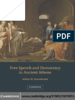SAXONHOUSE, A, W. (2006), Free Speech and Democracy in Classical Athens.pdf