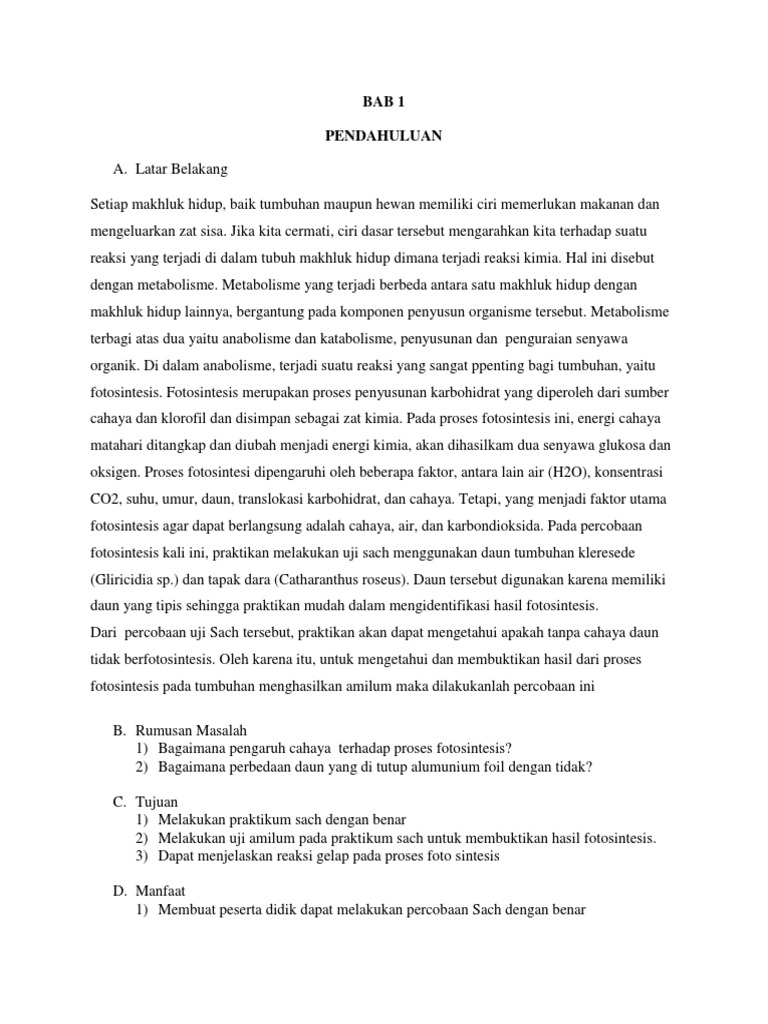 Jurnal Laporan Biologi Sach