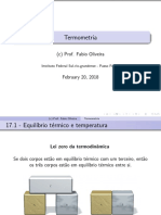 Equilíbrio Térmico e Lei dos Gases Ideais