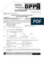 XII Maths DPP (02) - Prev Chaps + Statistics PDF