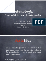 Metodología cuantitativa avanzada