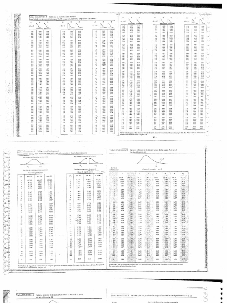 Tablas Ritchey | PDF