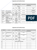 Inspection and Test Plan Format: General