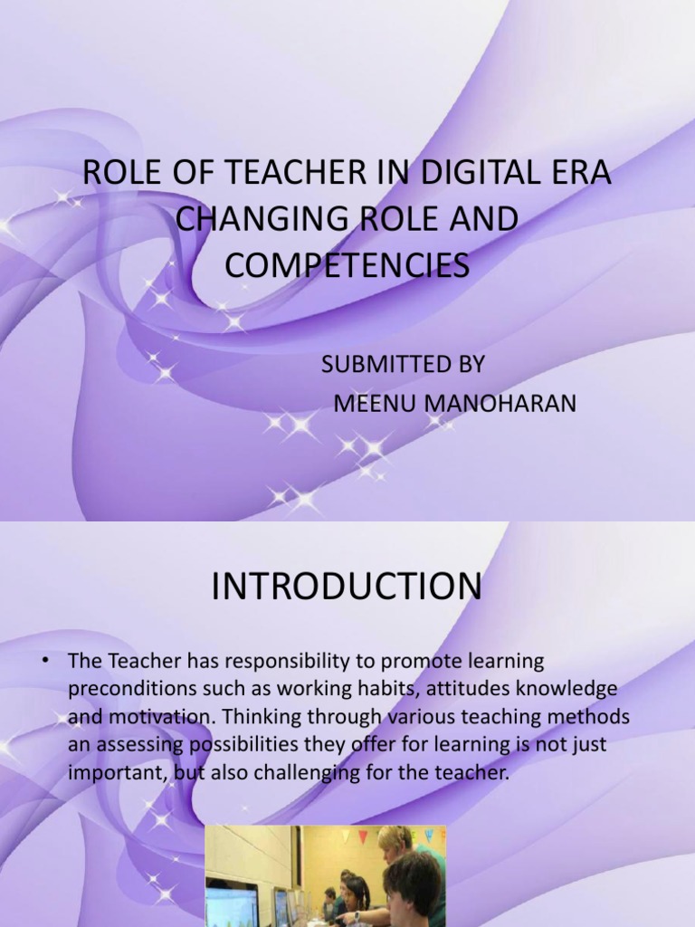 Role of Teacher in Digital Era | PDF | Educational Technology | Teachers
