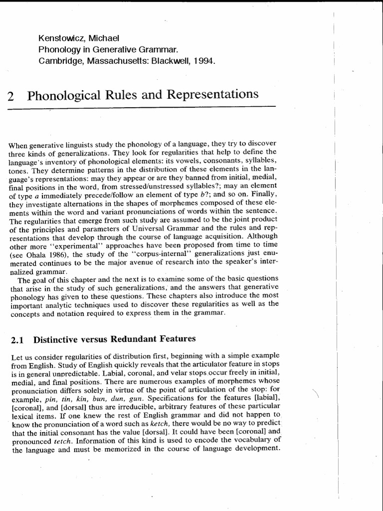 Phonological Rules Pdf