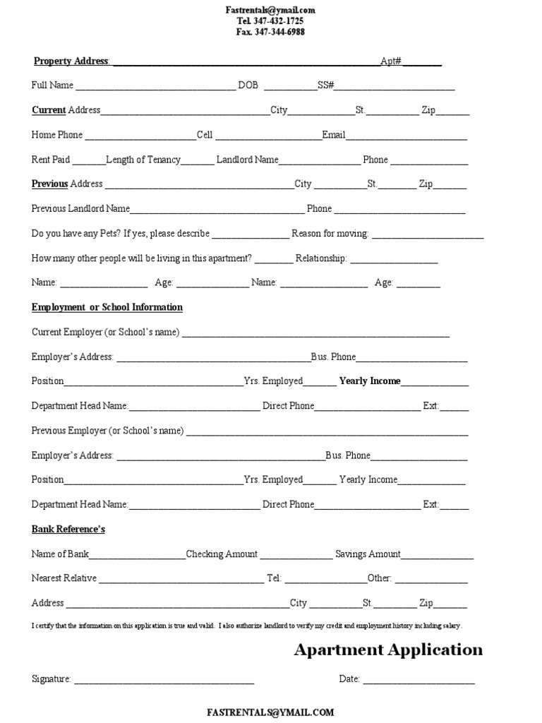 Rental Application Form Template | PDF | Background Check | Social ...