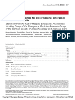 Recommended Practice for Out-Of-hospital Emergency Anesthesia (2016)