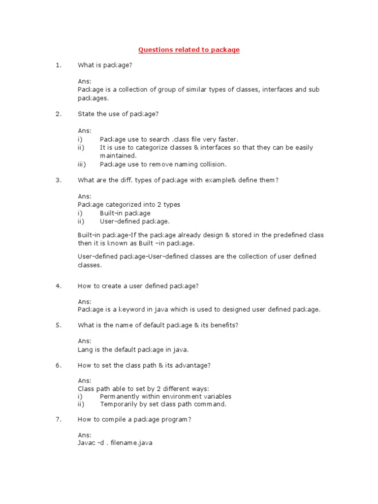 Understanding Java Packages and Usage | PDF | Java (Programming ...