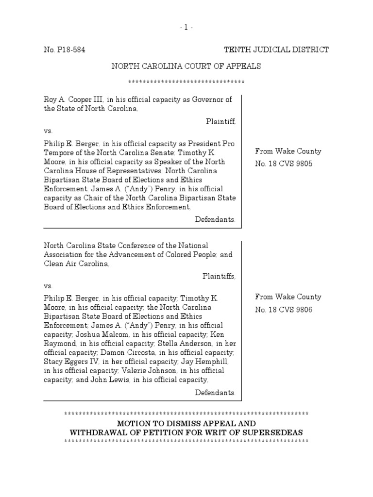 GA Motion to Dismiss Appeal Bill (Law) Tennessee General Assembly