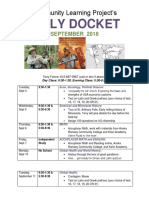 Calendar Septemer 2018 Daily Docket