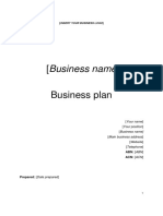 Business Plan Template 