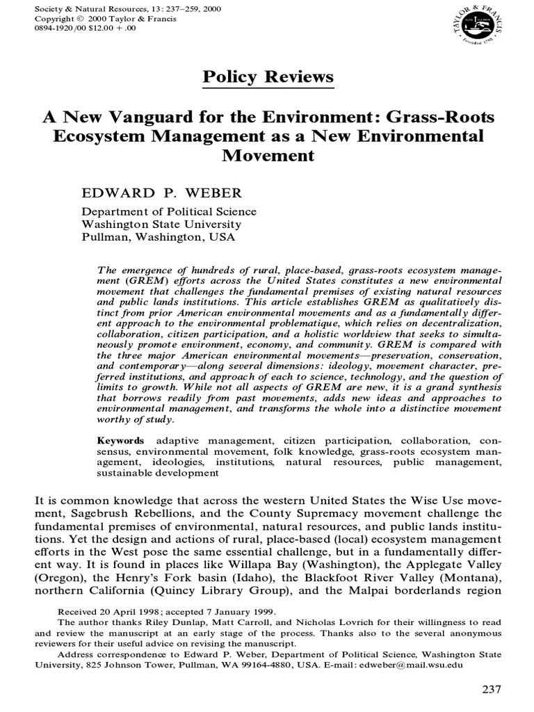 Grem PDF Environmentalism Sustainability