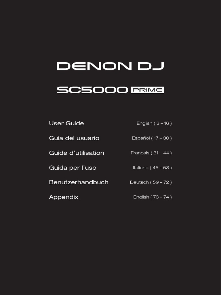 Denon SC Prime 5000 en Español | PDF | Disc Jockey | Usb