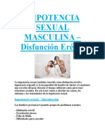 IMPOTENCIA SEXUAL MASCULINA – Disfunción Eréctil