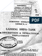 Landing Ships Tank Description and Operational Employment UK 1944