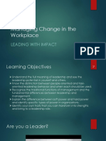 Managing Change in the Workplace: Leading Impactfully
