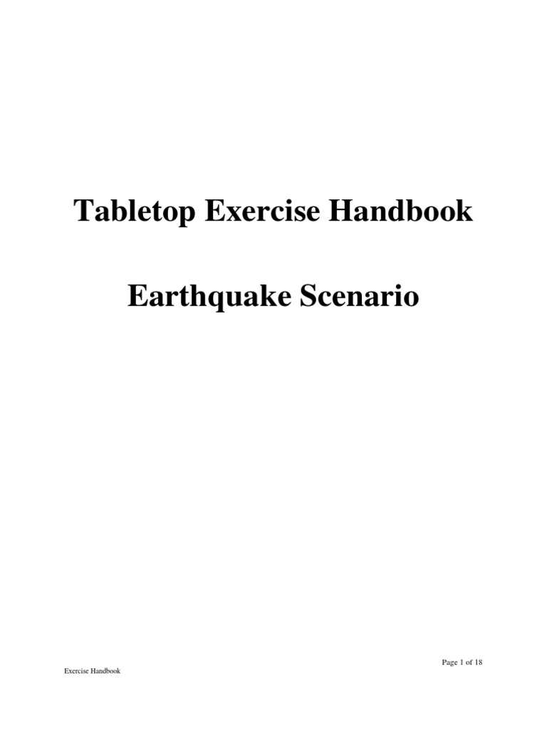 04 Tabletop Exercise Handbook Example PDF Business