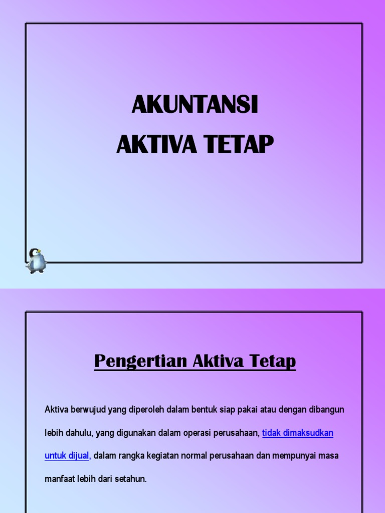 Aktiva Tetap dan Aktiva Lain-lain