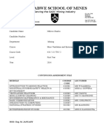 Zimbabwe School of Mines Student Records