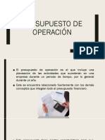 Presupuesto de Operación