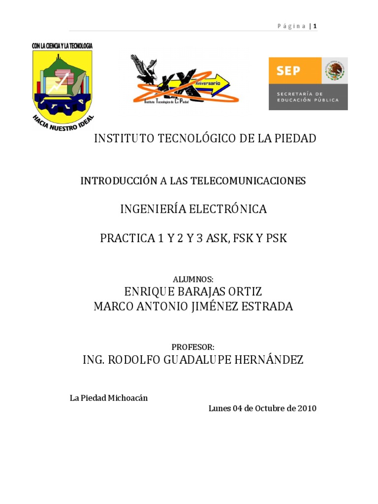 Practicas Ask FSK PSK | PDF | Modulación | Poco
