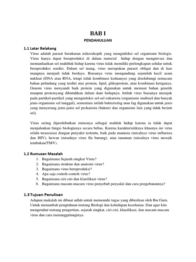 Makalah Biologi Virus