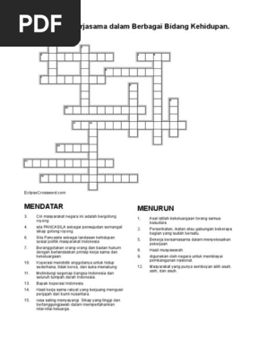 Tts Pkn Bab 5 Kerjasama Dalam Berbagai Bidang Kehidupan Pdf