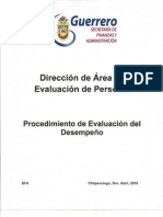 Manual de Procedimientos / Procedimiento de Evaluación Del Desempeño