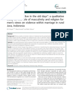 "We No Longer Live in The Old Days" - A Qualitative Study On The Role of Masculinity and Religion For Men's Views On Violence Within Marriage in Rural Java, Indonesia