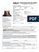 Identification (Id) Form: Donna Mae Lazo Dominno