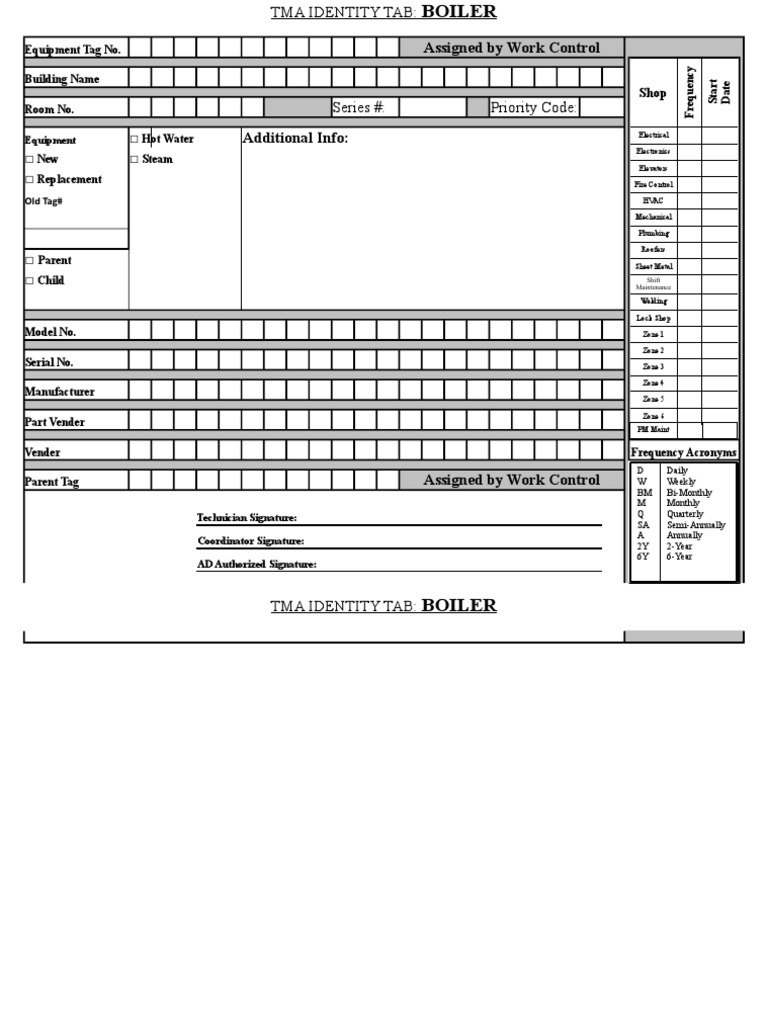 Boiler Maintenance Tracking Form | PDF | Boiler | Energy Conversion