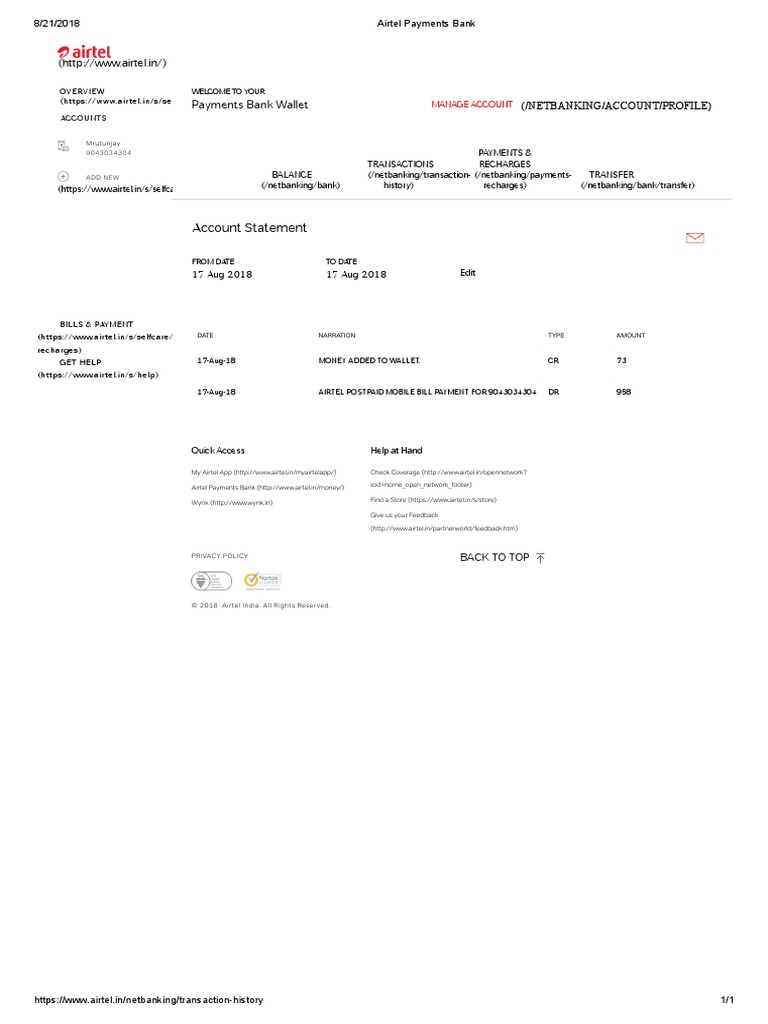 what is the email id of airtel payment bank