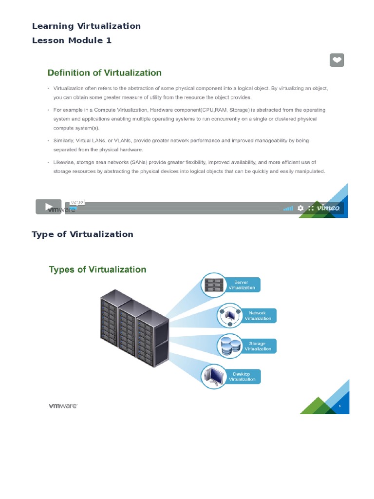 Learning Virtualization Lesson Module 1 | PDF