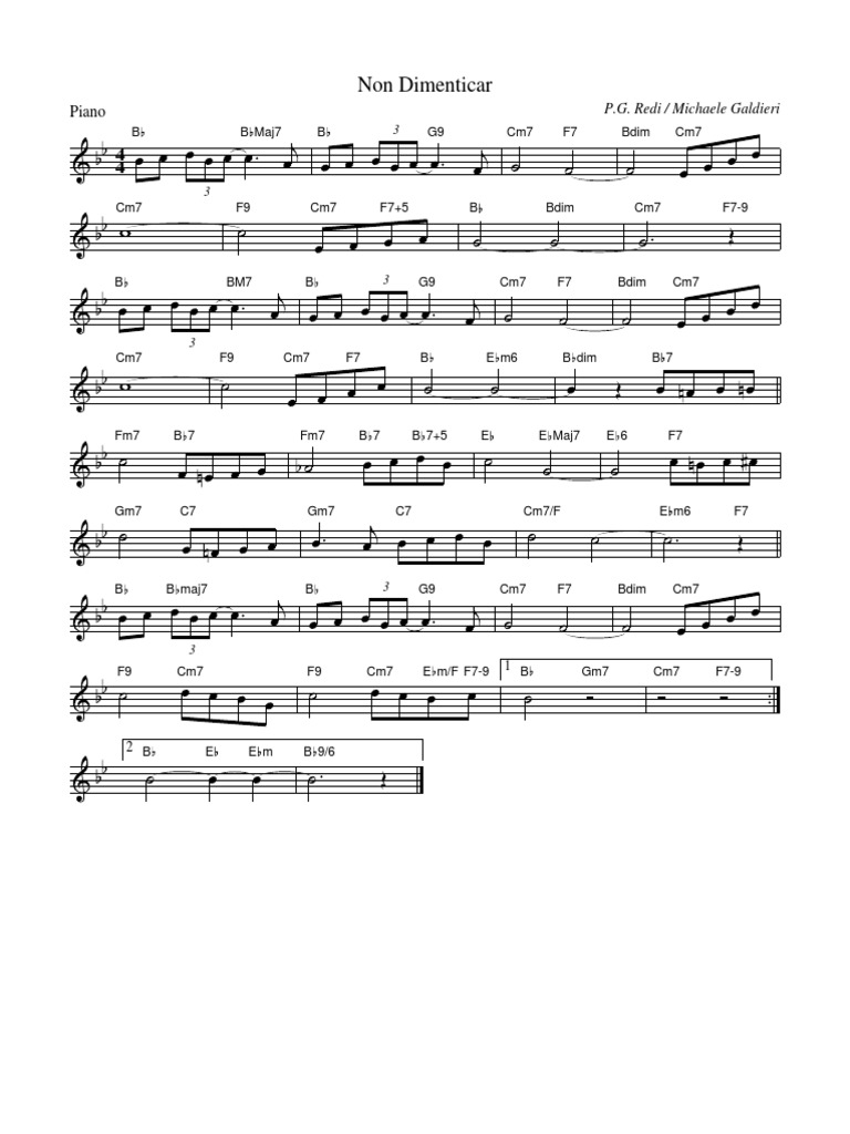 Non Dimenticar Piano