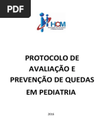 Protocolo de Avaliação e Prevenção de Risco de Quedas Em Pediatria