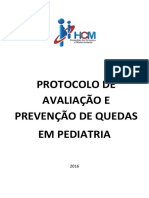 Protocolo de Avaliação e Prevenção de Risco de Quedas Em Pediatria