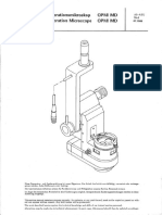 Zeiss OPMI MD Operation Microscope Parts Manual PDF