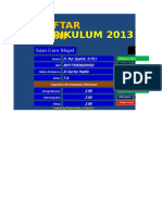 Daftar Nilai Kur 2013 SMP