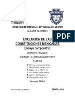 Evolución de Las Constituciones Mexicanas