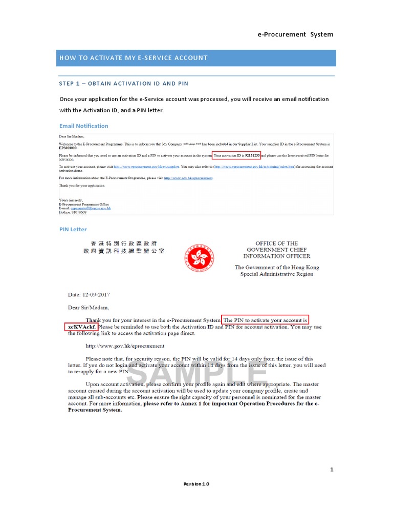 Activate Your e-Service Account Guide | PDF | Information Technology ...