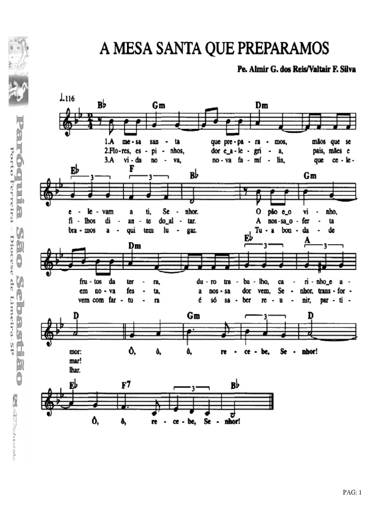 Cifras e Letra: A Mesa Santa | PDF
