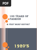 100 Years of Fashion: A Very Brief History