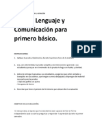 Prueba de Lenguaje Semestral Primero Básico