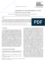 The Application of Ergonomics in Rural Development: A Review