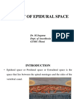 Anatomy of Epidural Space: Dr. M.Suguna Dept. of Anesthesia GTMC-Theni