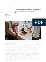 Vanesa Campos, La Transexual Peruana Que Murió Defendiendo A Un Cliente y Se Convirtió en Símbolo de Los Riesgos de La Prostitución en París