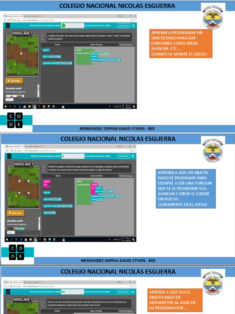 Programación de Juegos en Code.org | PDF